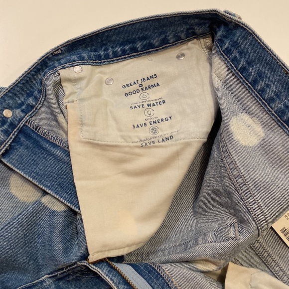 J Crew Point Sur boyfriend jean with bleached out dots, size 31 - Picture 6 of 9